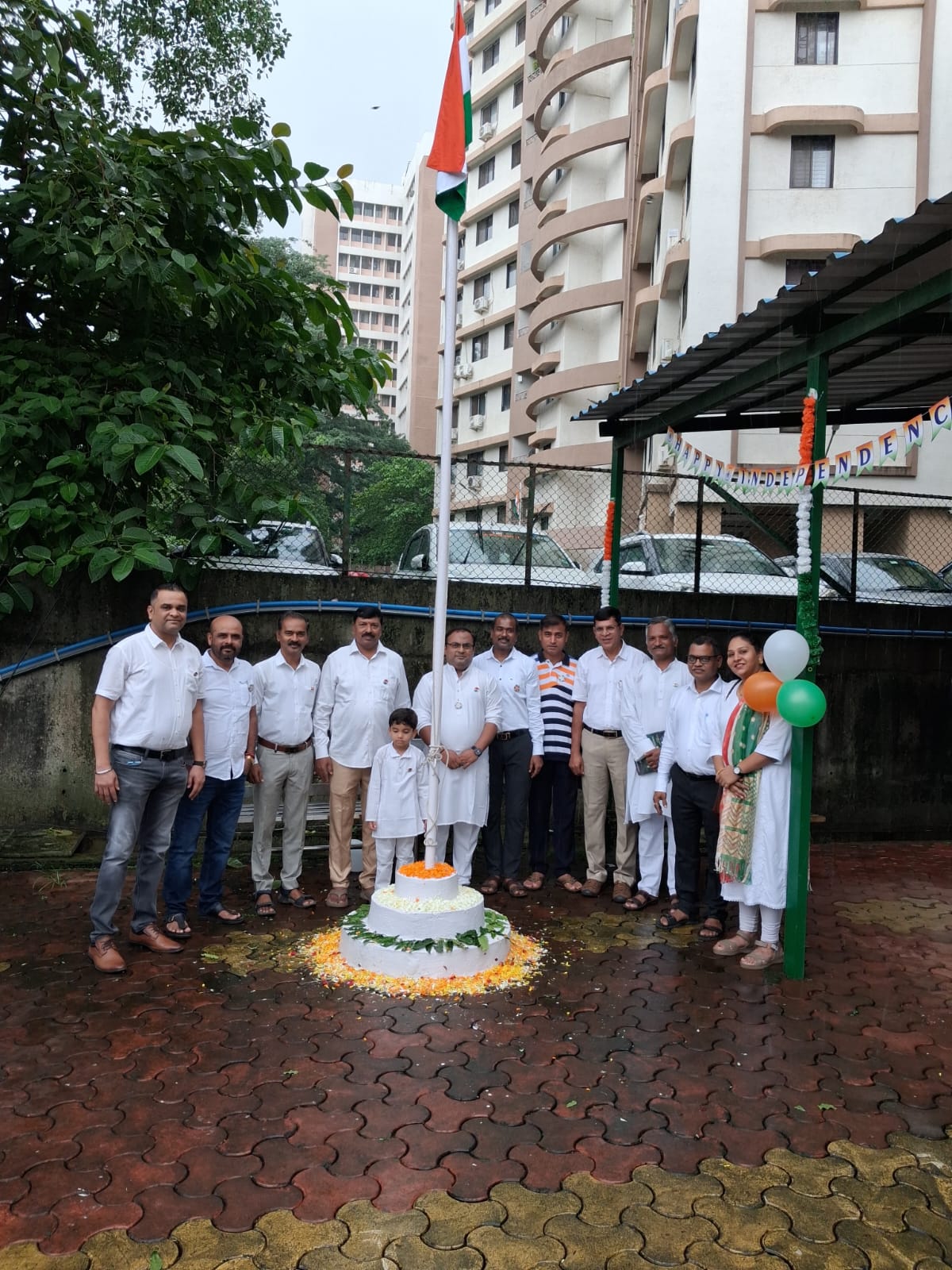 Office bearers, directors, and esteemed members marked their presence at the Independence Day flag-hoisting ceremony